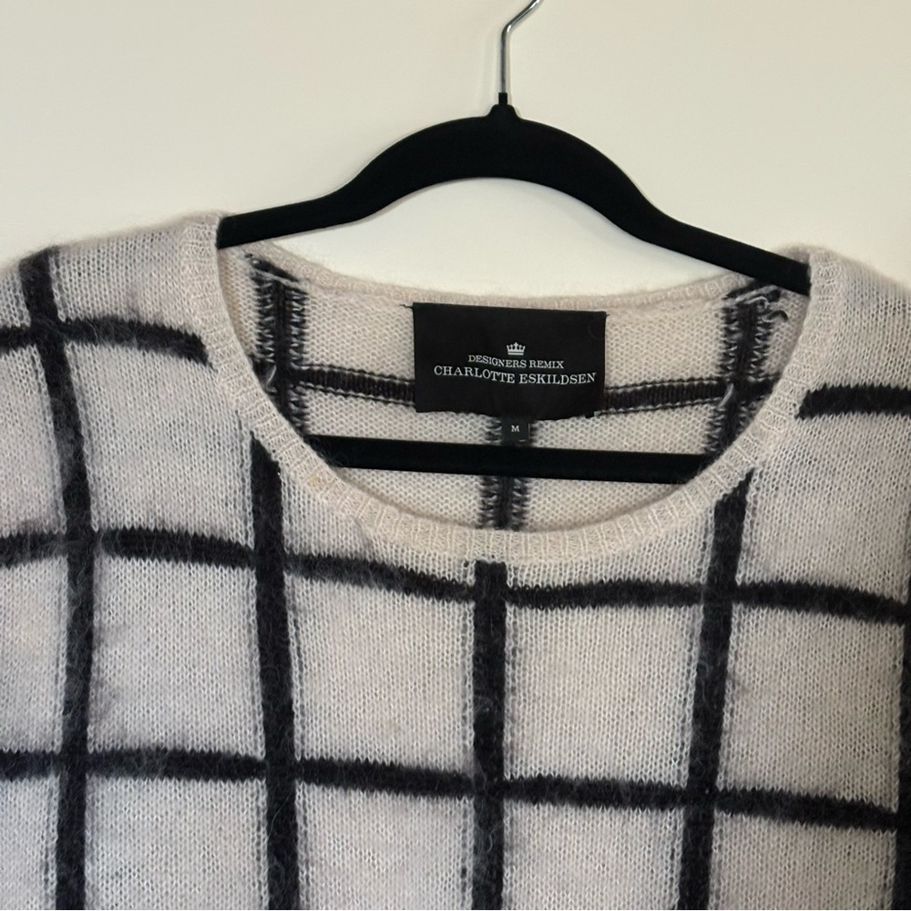 Designers Remix Charlotte Eskildsen Mohair Grid Sweater – Womens Size M - Picture 2 of 8